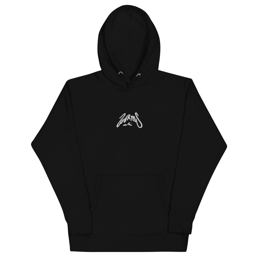 Stock logo embroidered online hoodie