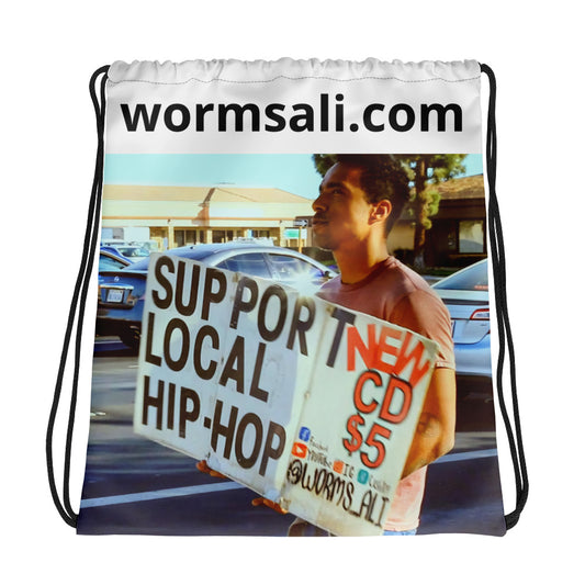 Hustling Worms Drawstring bag